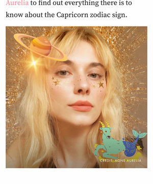Agne Aurelia featured in the Stylist Magazine astrology series